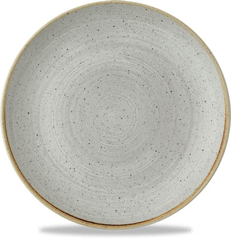 Churchill - Super Vitrified 6.4" Stonecast Raw Grey Coupe Plate, Pack of 12 - SRGYEVP61