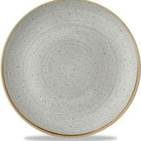 Churchill - Super Vitrified 6.4" Stonecast Raw Grey Coupe Plate, Pack of 12 - SRGYEVP61