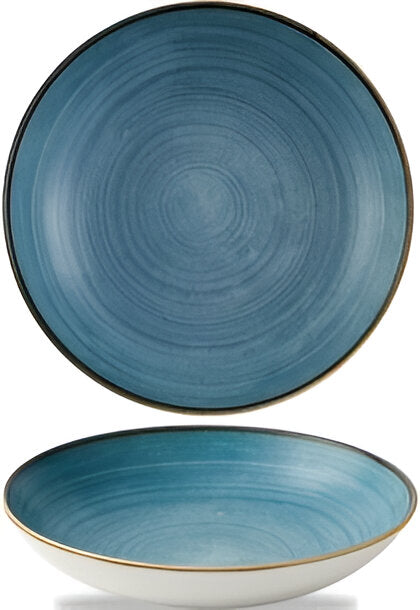 Churchill - Super Vitrified 7.1" Stonecast Raw Teal Coupe Bowl, Pack of 12 - SRBEEVB71