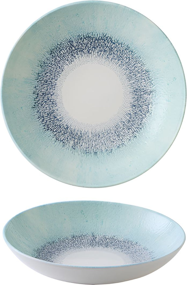Churchill - Super Vitrified 7.1" Studio Prints Fusion Aquamarine Coupe Bowl, Pack of 12 - FSBLEVB71