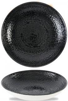 Churchill - Super Vitrified 7.1" Studio Prints Homespun Chroma Carbon Coupe Bowl, Pack of 12 - HCBKEVB71
