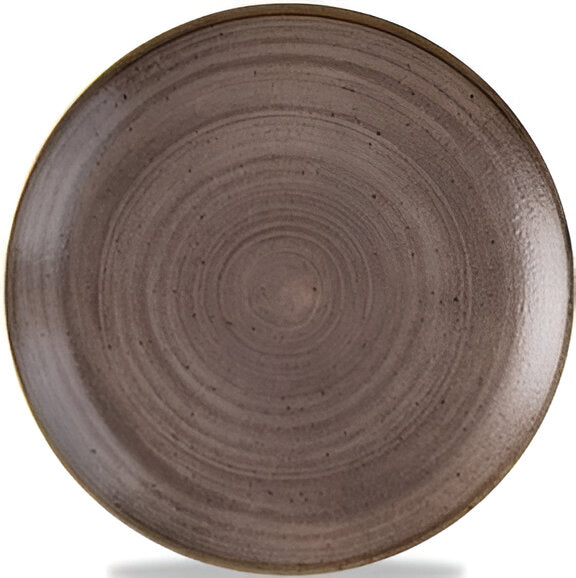 Churchill - Super Vitrified 8.5" Stonecast Raw Brown Coupe Plate, Pack of 12 - SRBREVP81