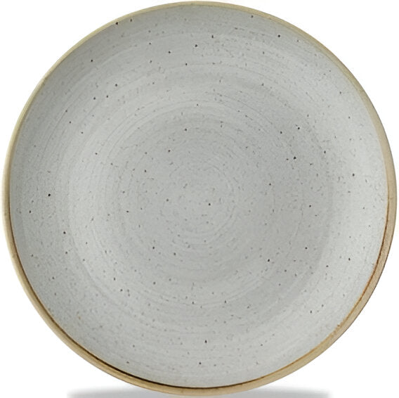 Churchill - Super Vitrified 8.5" Stonecast Raw Grey Coupe Plate, Pack of 12 - SRGYEVP81
