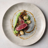 Churchill - Super Vitrified 8.5" Studio Prints Fusion Agate Grey Coupe Plate, Pack of 12 - FSGYEVP81