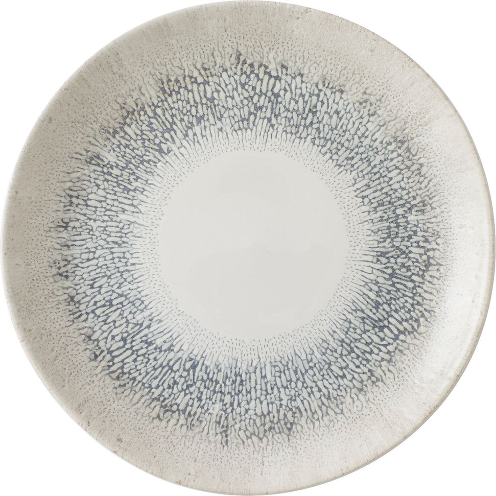 Churchill - Super Vitrified 8.5" Studio Prints Fusion Agate Grey Coupe Plate, Pack of 12 - FSGYEVP81