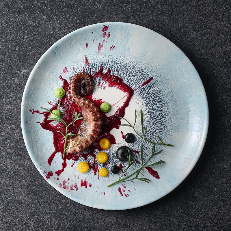 Churchill - Super Vitrified 8.5" Studio Prints Fusion Aquamarine Coupe Plate, Pack of 12 - FSBLEVP81