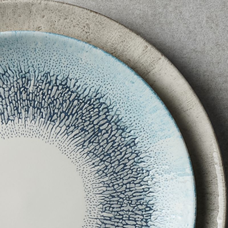 Churchill - Super Vitrified 8.5" Studio Prints Fusion Aquamarine Coupe Plate, Pack of 12 - FSBLEVP81