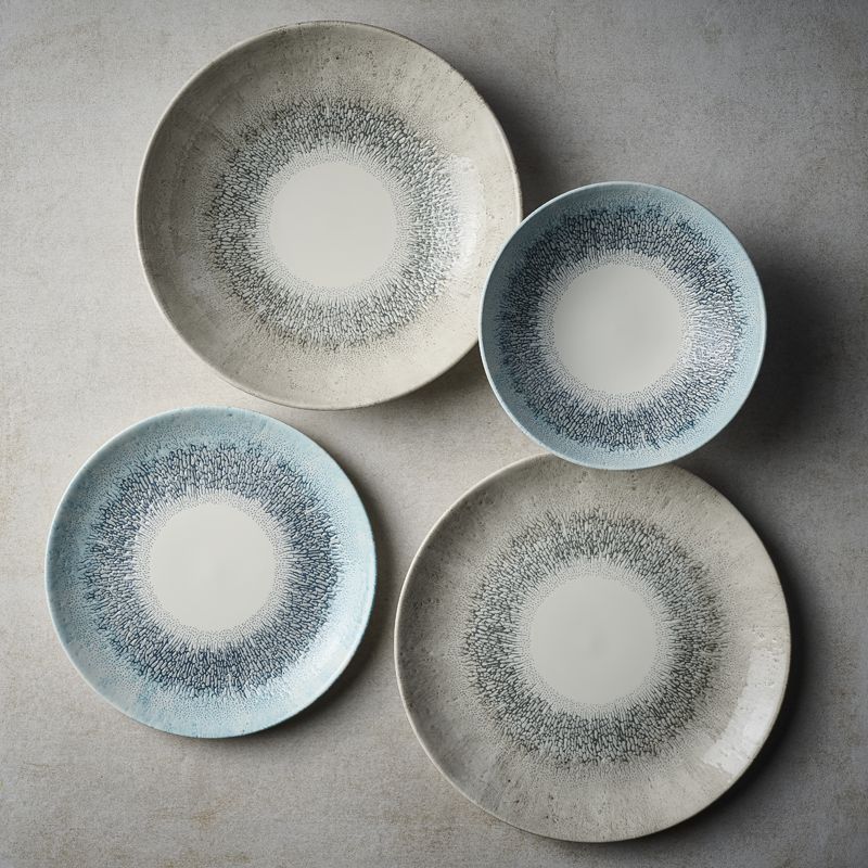 Churchill - Super Vitrified 8.5" Studio Prints Fusion Aquamarine Coupe Plate, Pack of 12 - FSBLEVP81