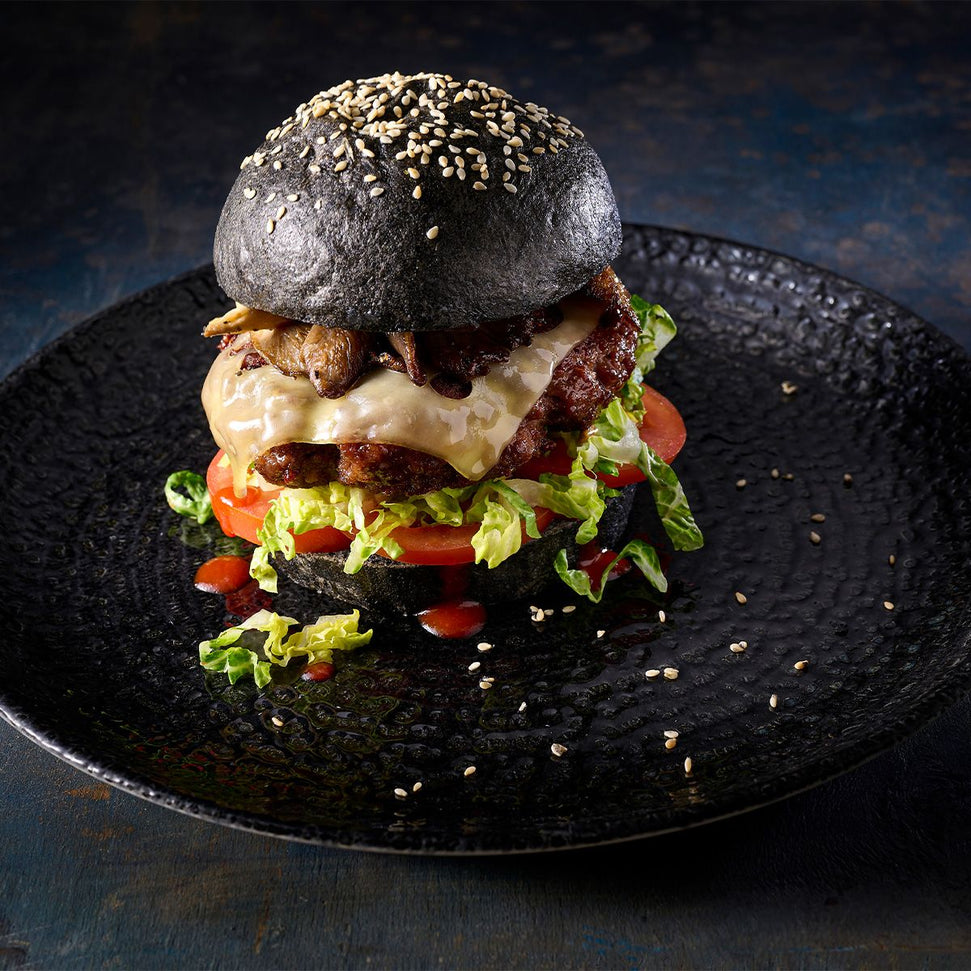 Churchill - Super Vitrified 8.5" Studio Prints Homespun Chroma Carbon Coupe Plate, Pack of 12 - HCBKEVP81