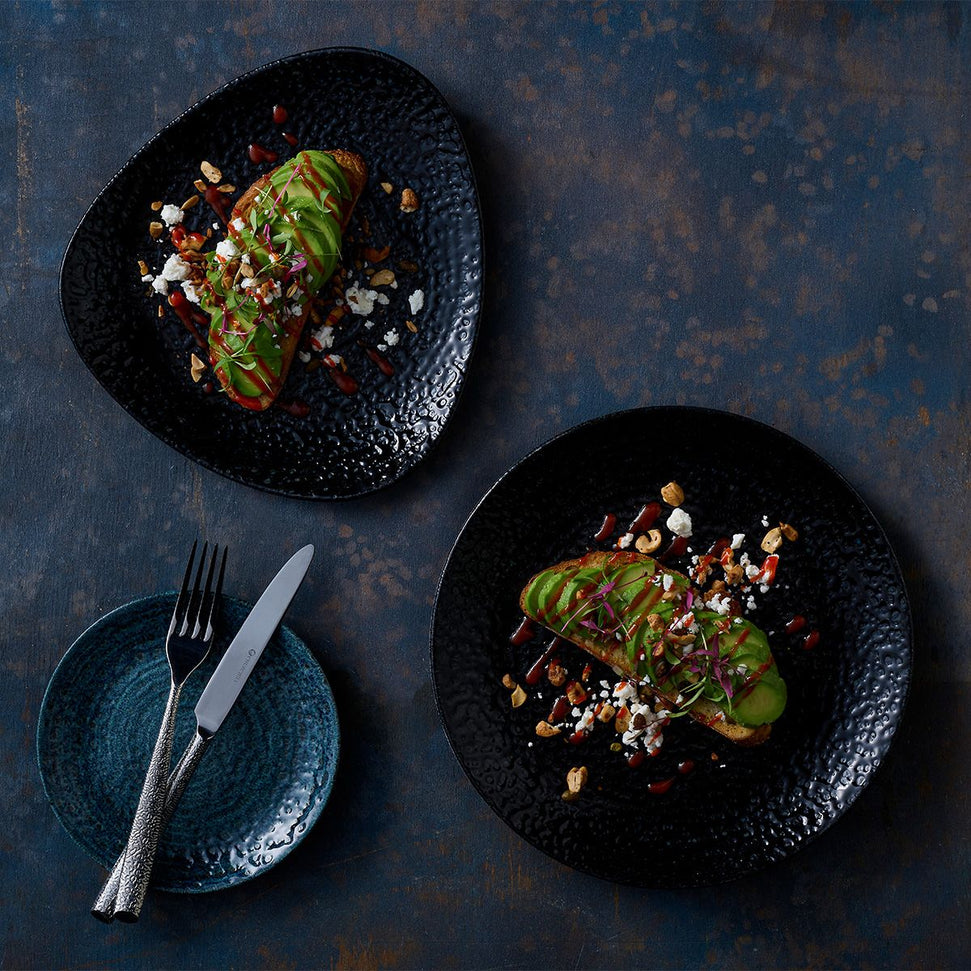 Churchill - Super Vitrified 8.5" Studio Prints Homespun Chroma Carbon Coupe Plate, Pack of 12 - HCBKEVP81