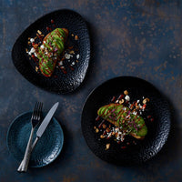 Churchill - Super Vitrified 8.5" Studio Prints Homespun Chroma Carbon Coupe Plate, Pack of 12 - HCBKEVP81