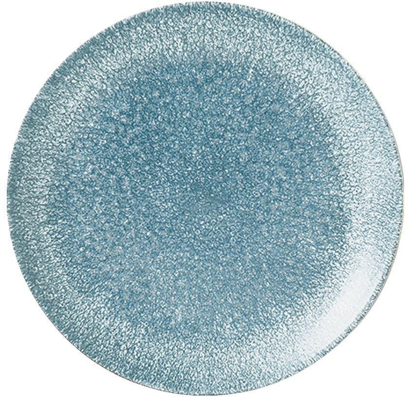 Churchill - Super Vitrified 8.6" Studio Prints Raku Topaz Blue Medium Coupe Plate, Pack of 12 - RKTBEVP81