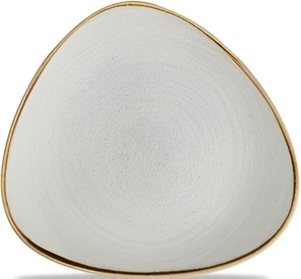 Churchill - Super Vitrified 9" Stonecast Raw Grey Triangle Plate, Pack of 12 - SRGYTR91