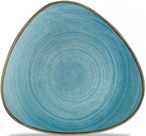 Churchill - Super Vitrified 9" Stonecast Raw Teal Triangle Plate, Pack of 12 - SRBETR91