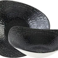 Churchill - Super Vitrified 9.2" Studio Prints Homespun Chroma Carbon Triangle Bowl, Pack of 12 - HCBKTRB91