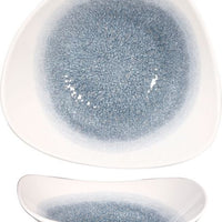 Churchill - Super Vitrified 9.25" Studio Prints Raku Topaz Blue Triangle Bowl, Pack of 12 - RKTBTRB91