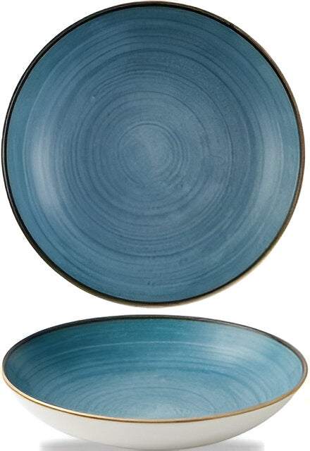 Churchill - Super Vitrified 9.7" Stonecast Raw Teal Coupe Bowl, Pack of 12 - SRBEEVB91