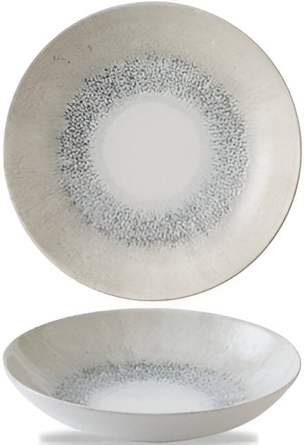 Churchill - Super Vitrified 9.7" Studio Prints Fusion Agate Grey Coupe Plate, Pack of 12 - FSGYEVB91