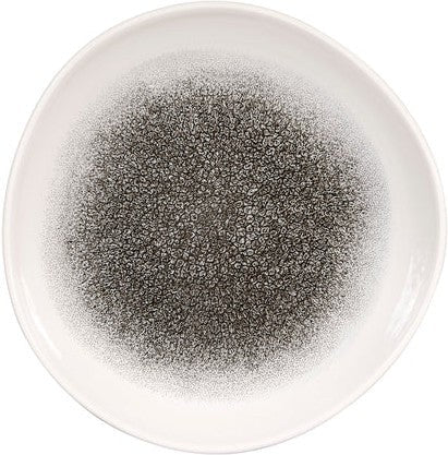 Churchill - Super Vitrified 9.9" Studio Prints Raku Quartz Black Organic Round Bowl, Pack of 12 - RKBQOGB11