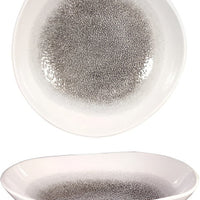 Churchill - Super Vitrified 9.9" Studio Prints Raku Quartz Black Organic Round Bowl, Pack of 12 - RKBQOGB11
