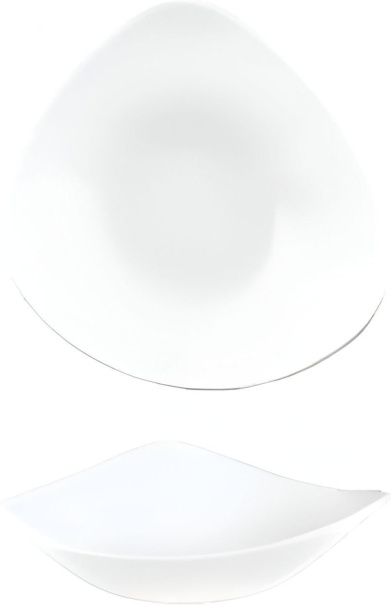 Churchill - Vellum 9.2" Super Vitrified Triangle Bowl, Pack of 12 - WHVMTRB91