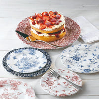 Churchill - Vintage Prints 10" Super Vitrified Grey Chintz Oval Plate, Pack of 6 - RCGOP121