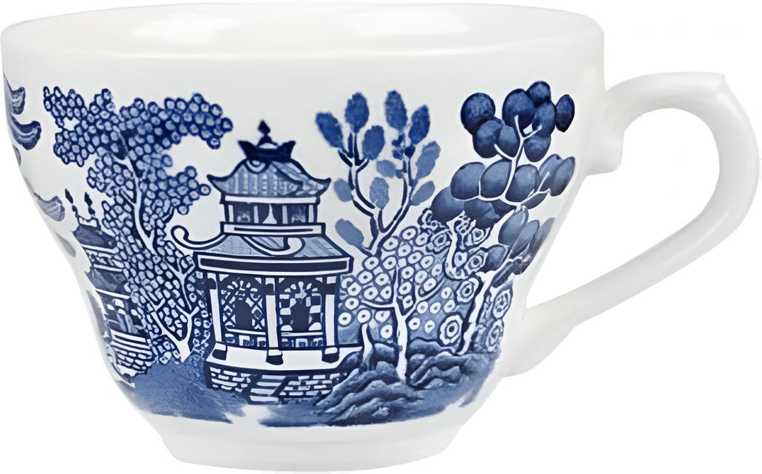 Churchill - Vintage Prints 3.5" Super Vitrified Blue Willow Georgian Tea Cup, Pack of 12 - BWLGTC71