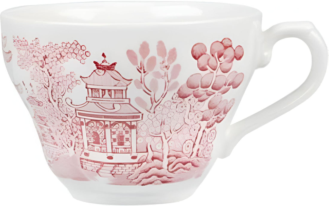 Churchill - Vintage Prints 3.5" Super Vitrified Cranberry Willow Georgian Teacup, Pack of 12 - CWLGTC71
