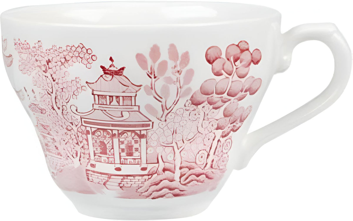 Churchill - Vintage Prints 3.5" Super Vitrified Cranberry Willow Georgian Teacup, Pack of 12 - CWLGTC71