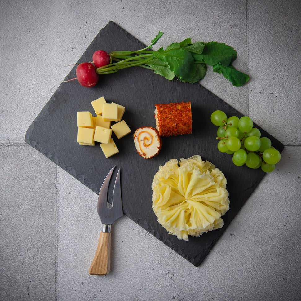 Cilio - 11.8" Black Slate Rectangle Serving and Cheese Board - C296549