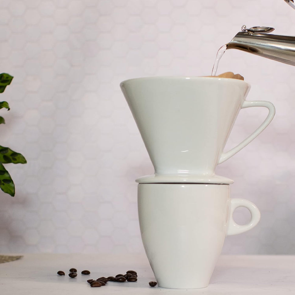 Cilio - #2/Small White Porcelain Coffee Filter/Holder Pour-Over - C105162