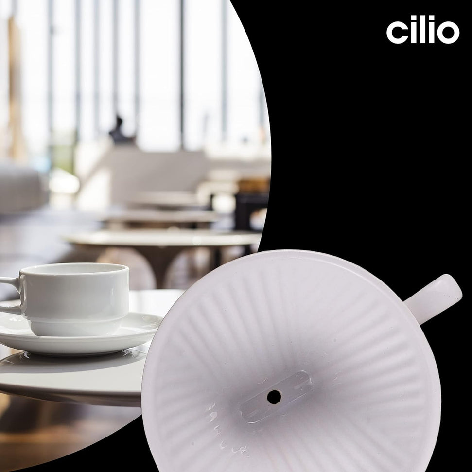 Cilio - #2/Small White Porcelain Coffee Filter/Holder Pour-Over - C105162