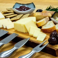 Cilio - 4 Pc Piave Brushed Stainless Steel Cheese Knife in Wooden Box - C294804