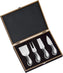 Cilio - 4 Pc Piave Brushed Stainless Steel Cheese Knife in Wooden Box - C294804