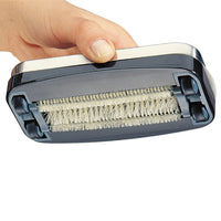 Cilio - 6.75" Silver and Black Stainless Steel Table Crumb Remover - C305005