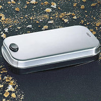 Cilio - 6.75" Silver and Black Stainless Steel Table Crumb Remover - C305005