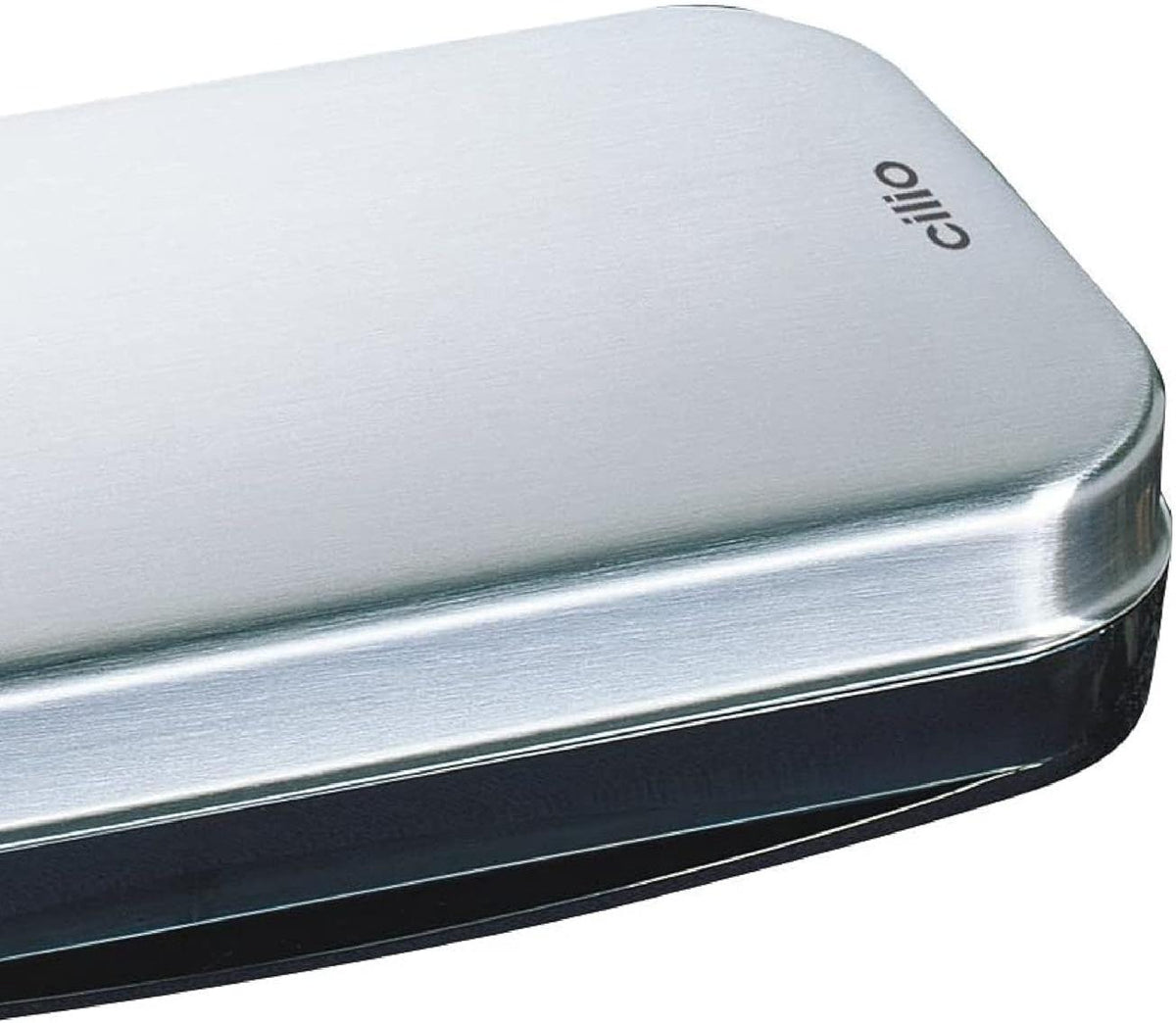 Cilio - 6.75" Silver and Black Stainless Steel Table Crumb Remover - C305005
