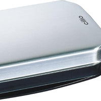 Cilio - 6.75" Silver and Black Stainless Steel Table Crumb Remover - C305005