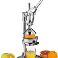 Cilio - Amalfi 7" x 8" Cast Aluminum Silver Polished Lever Pull Citrus Press - C309164