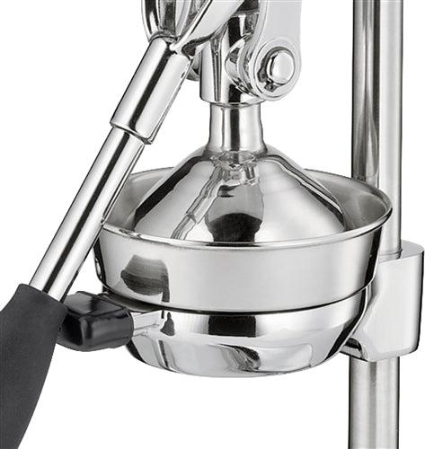 Cilio - Amalfi 7" x 8" Cast Aluminum Silver Polished Lever Pull Citrus Press - C309164