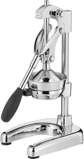 Cilio - Amalfi 7" x 8" Cast Aluminum Silver Polished Lever Pull Citrus Press - C309164