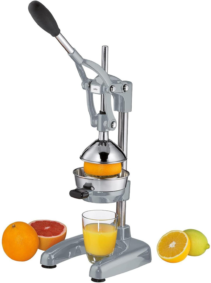 Cilio - Amalfi 7" x 8" Silver Matte Citrus Press Juicer - C309133