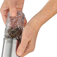 Cilio - Cristallo 6.7" Silver Glass and Stainless Steel Salt or Pepper Mill - C613544