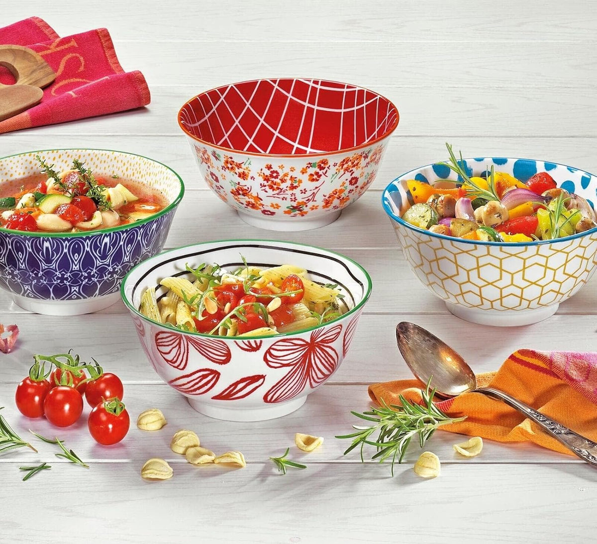 Cilio - Flowers 6" 17 fl. oz Porcelain Bowl - C107678
