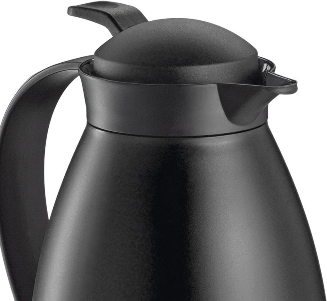 Cilio - Imola 34 Ounce Black Insulated Beverage Server with Glass Liner - C544367