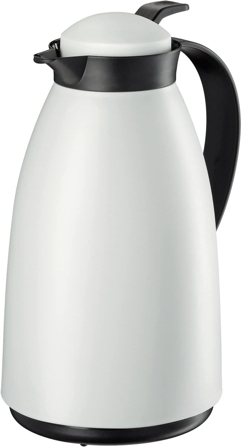 Cilio - Imola 34 Ounce White Insulated Beverage Server with Glass Liner - C544336