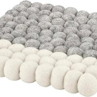 Cilio - Lana Due 8.25" Square Gray/White Wool Trivet - C470437