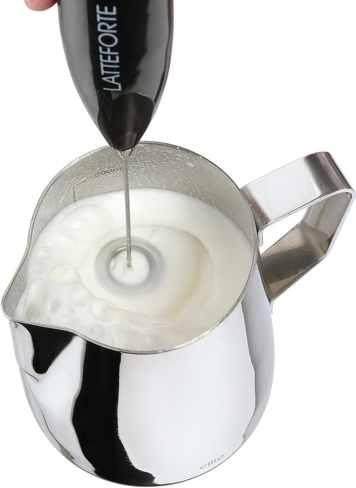 Cilio - Latteforte 9.9" Black Matte Milk Frother, with Stainless Steel Stand - C103168