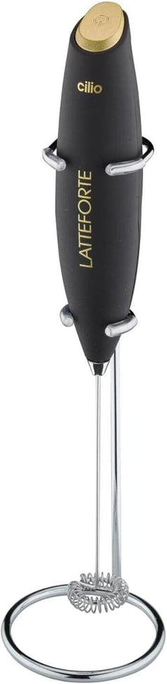 Cilio - Latteforte 9.9" Black Matte Milk Frother, with Stainless Steel Stand - C103168