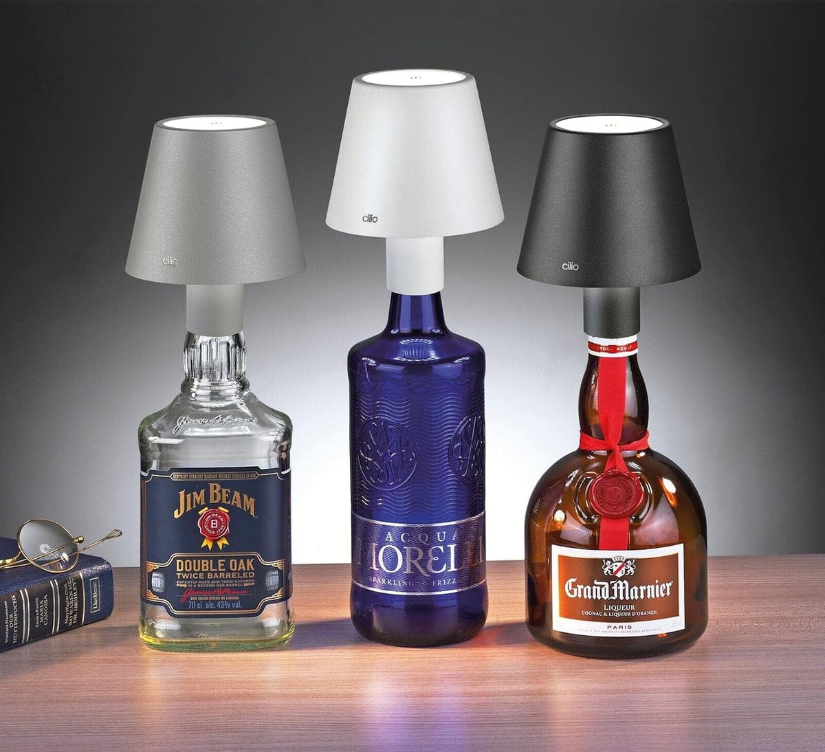 Cilio - Luce 5.25" Grey LED Bottle Lamp - C190670